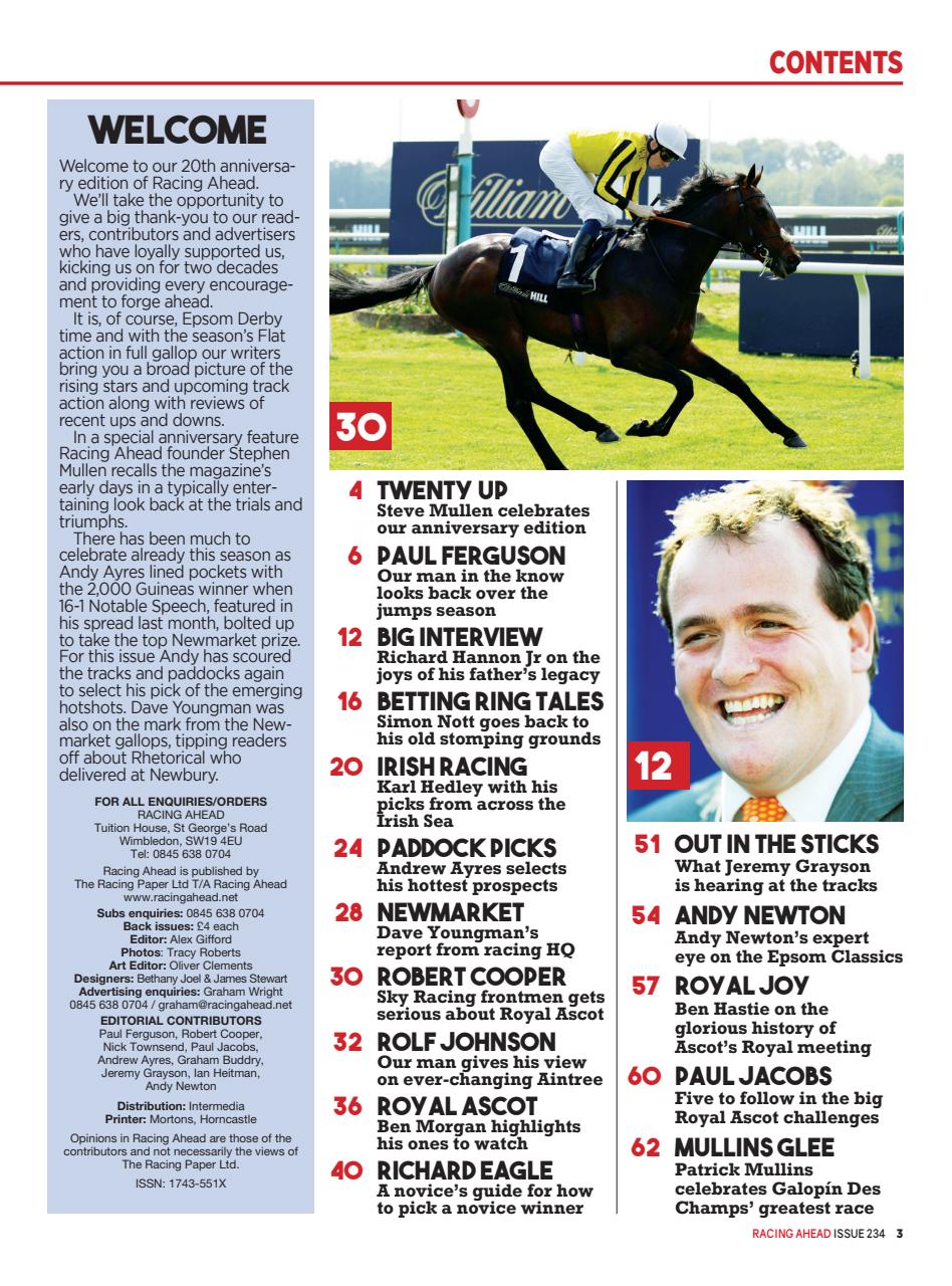 Racing Ahead Preview Pages