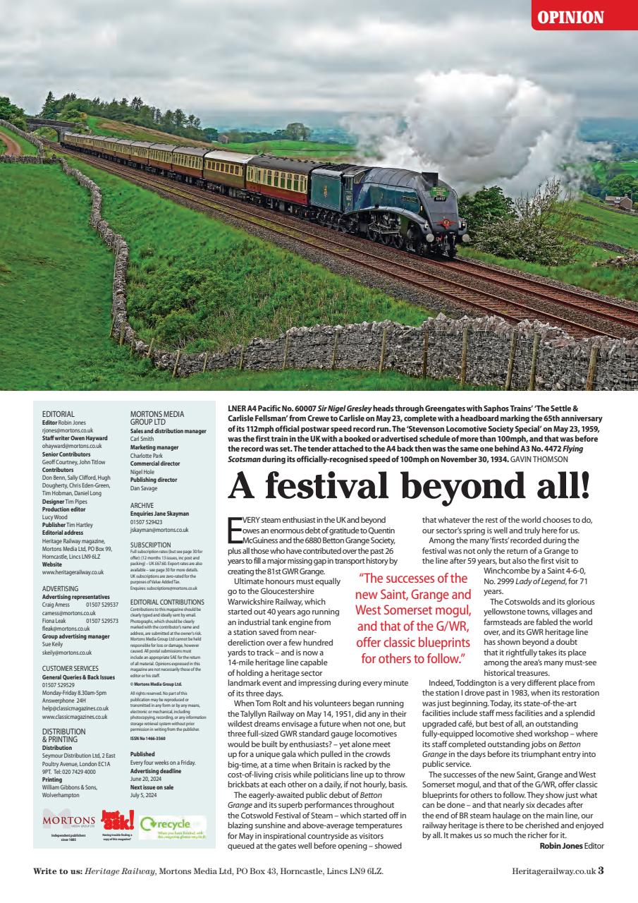 Heritage Railway Preview Pages