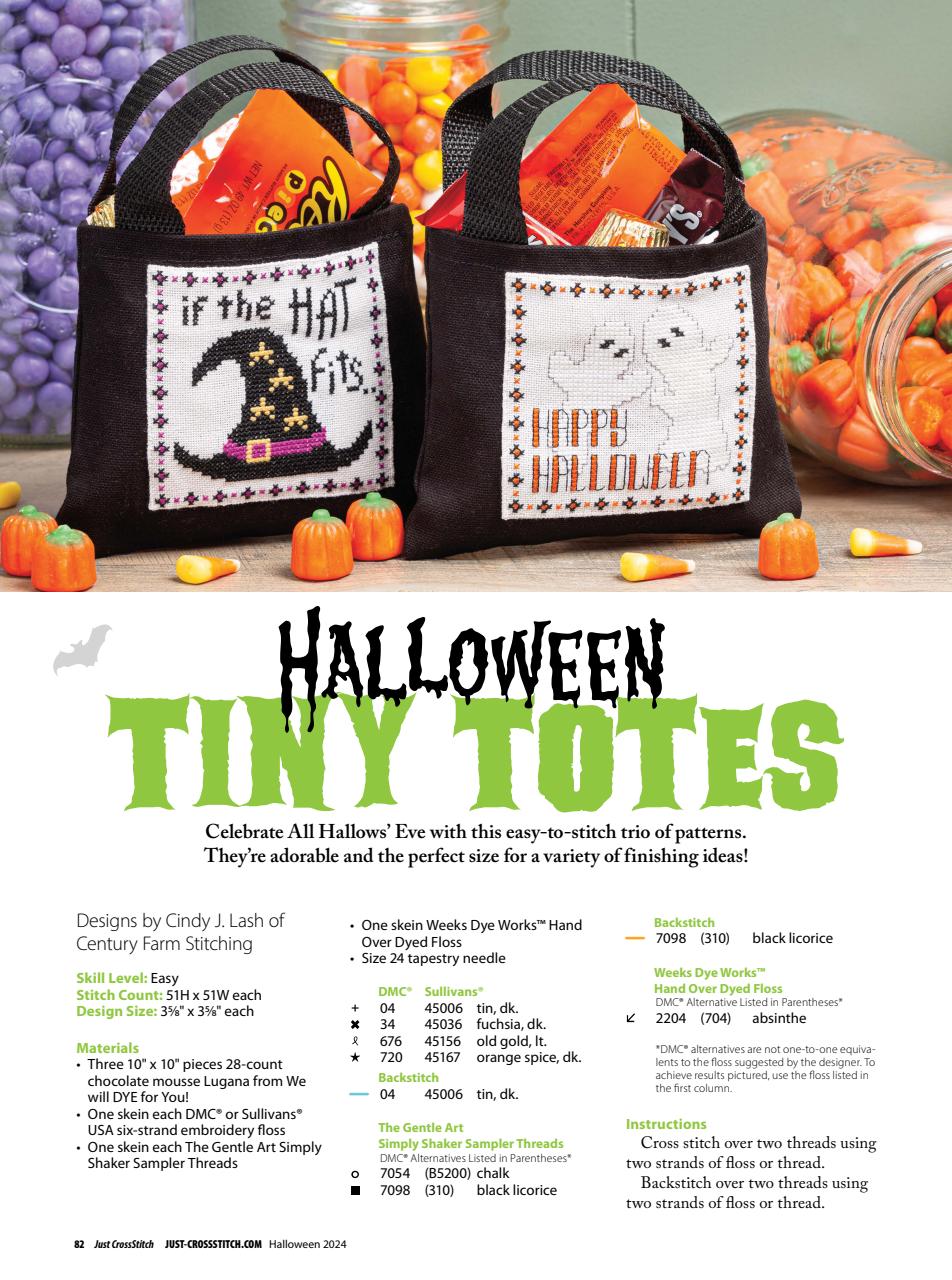 Just CrossStitch Magazine Subscriptions and Halloween 2024 Issue