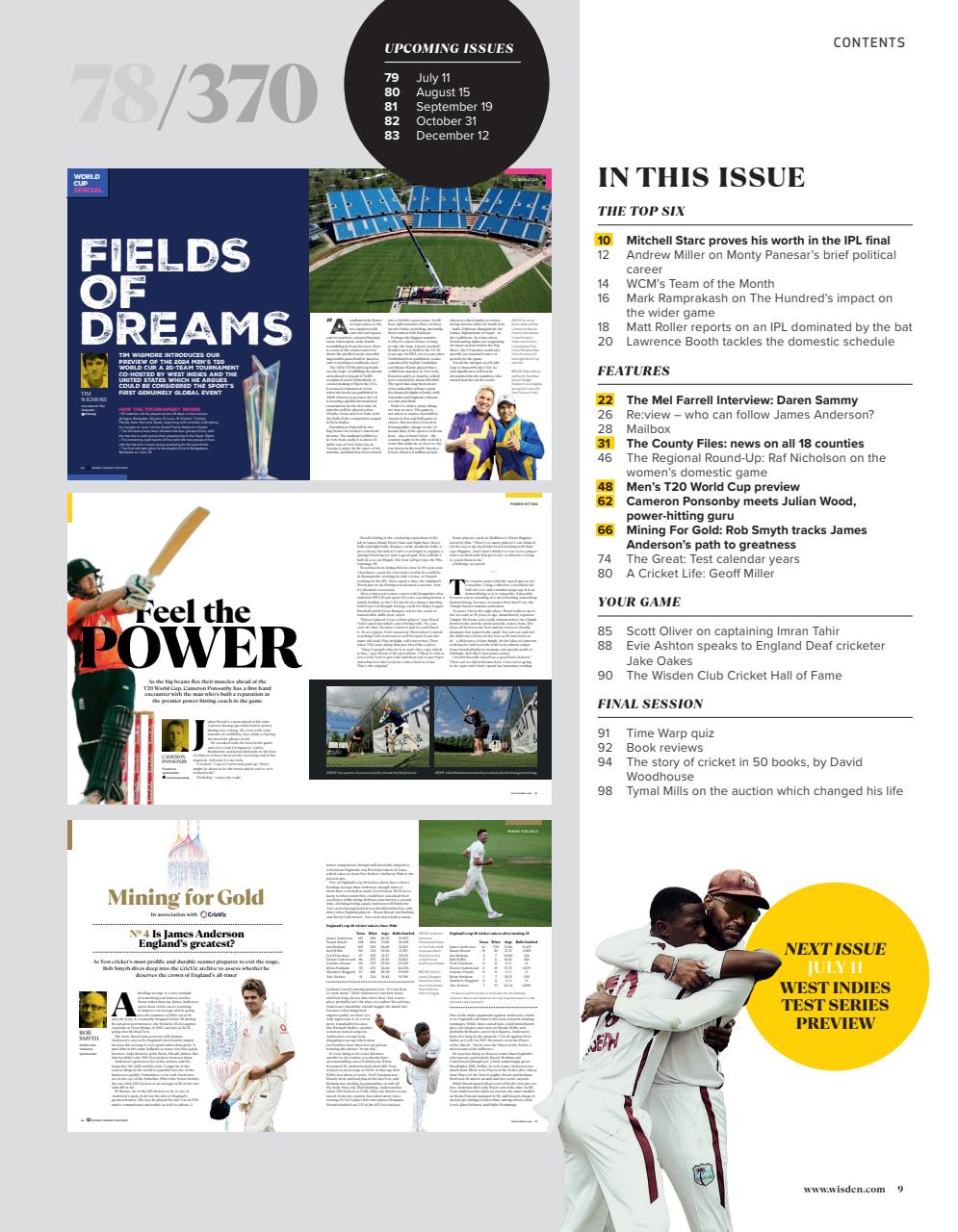 Wisden Cricket Monthly Preview Pages