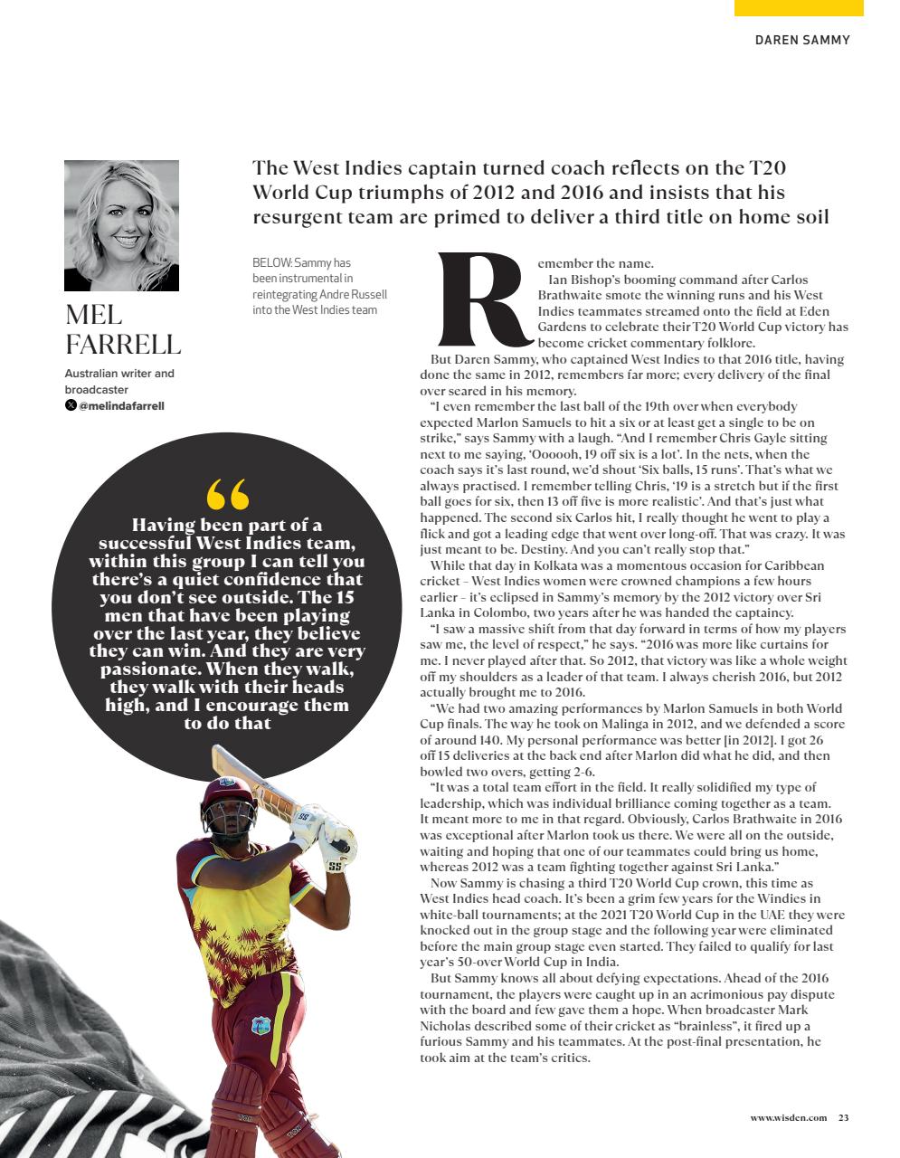 Wisden Cricket Monthly Preview Pages
