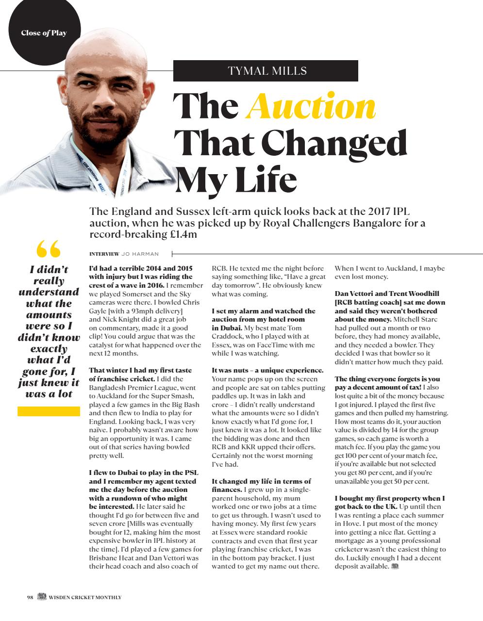 Wisden Cricket Monthly Preview Pages