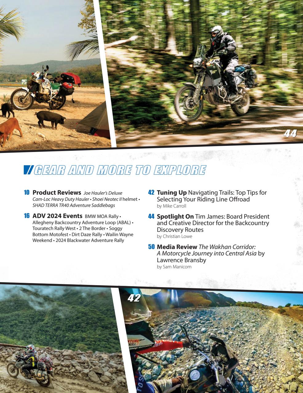 Adventure Motorcycle Preview Pages