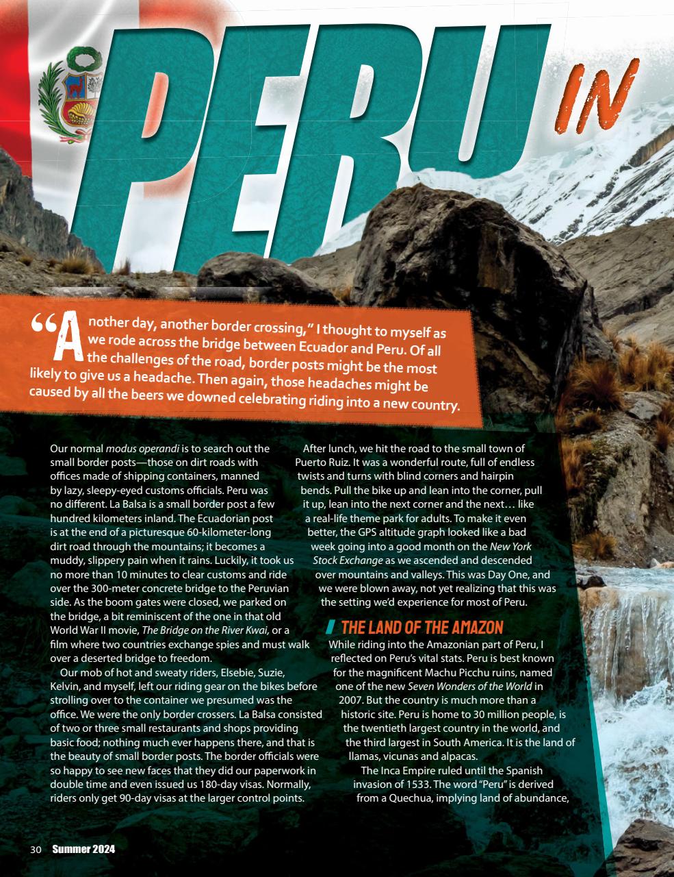 Adventure Motorcycle Preview Pages