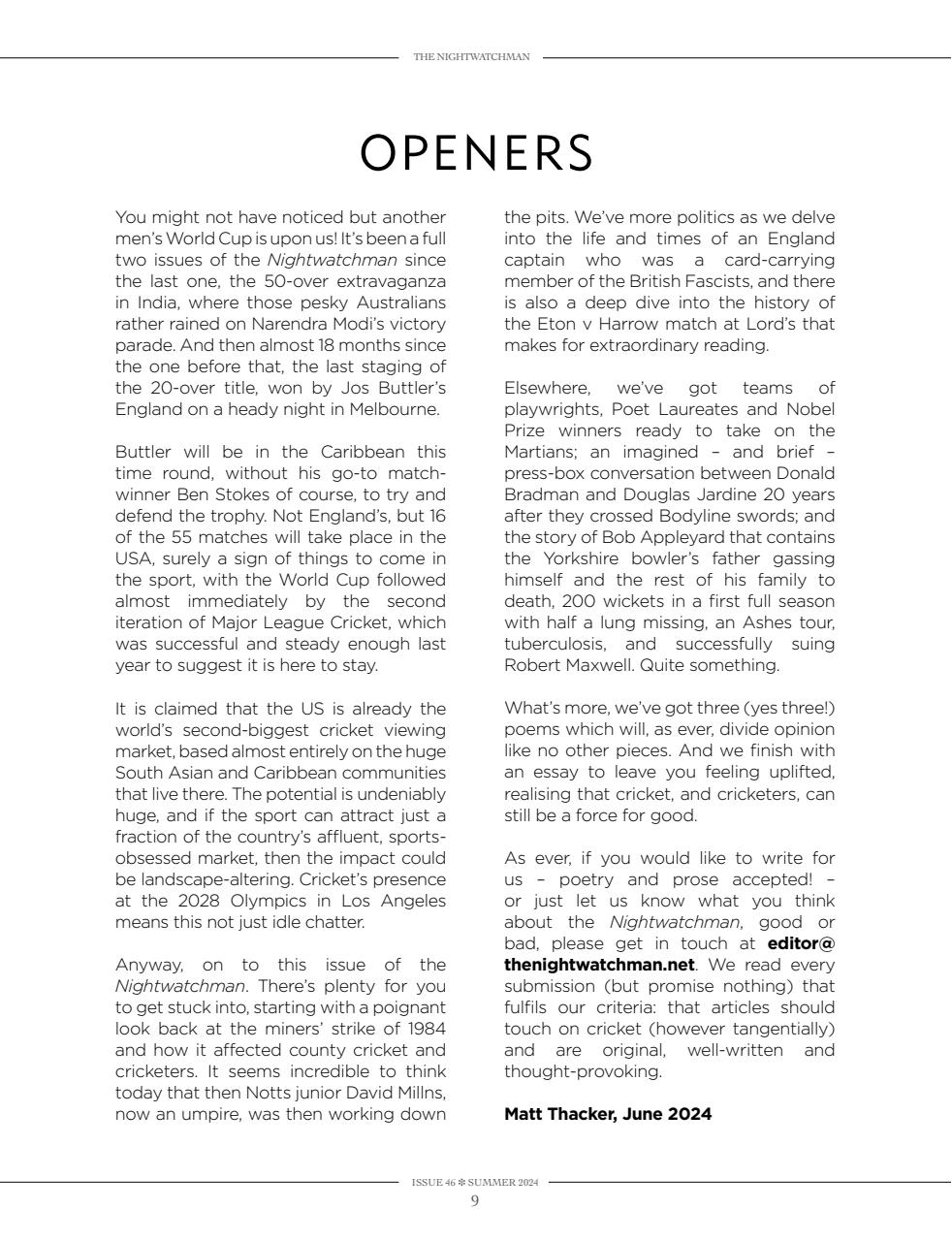 The Nightwatchman Preview Pages