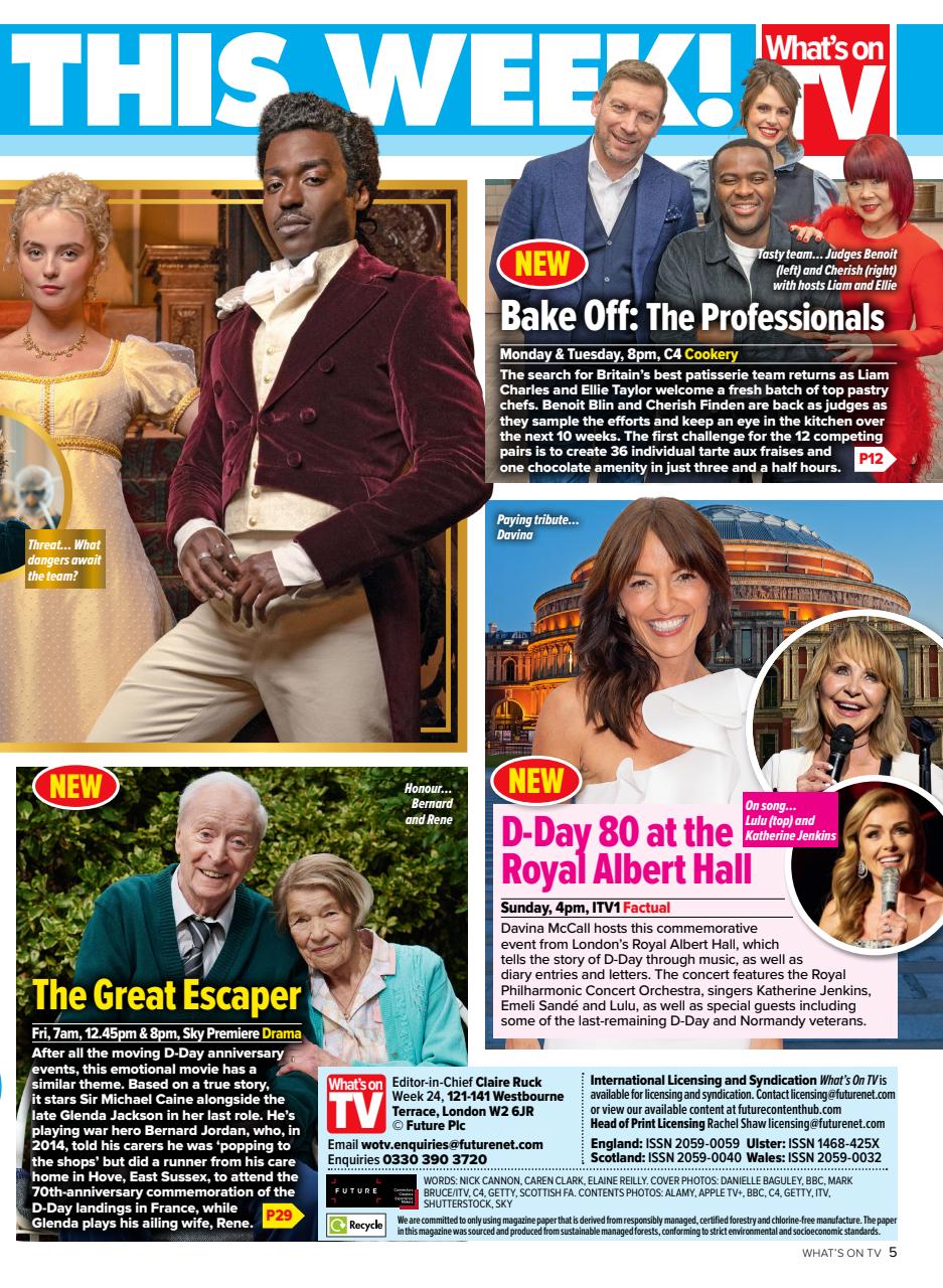 What's on TV Preview Pages