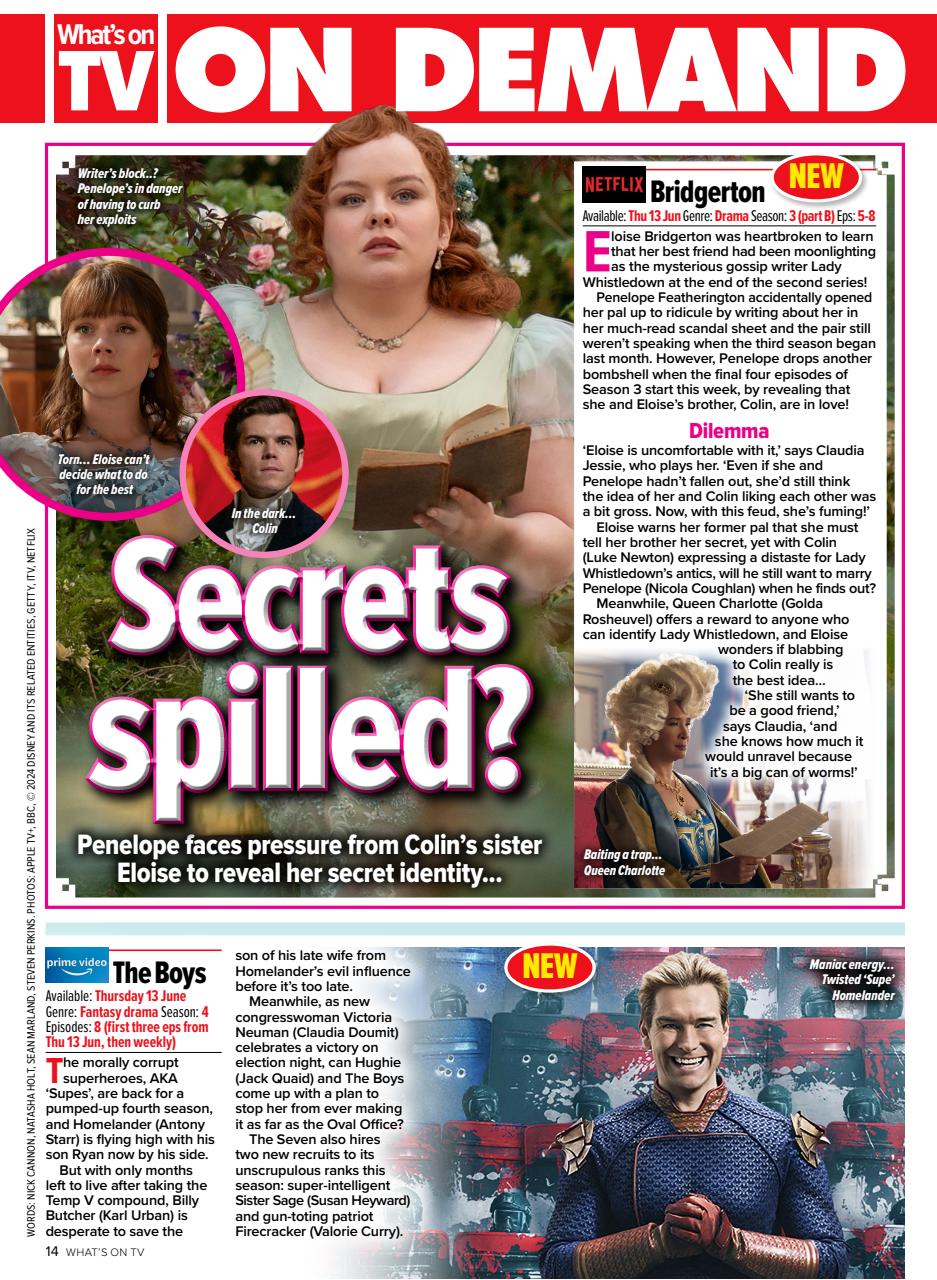 What's on TV Preview Pages