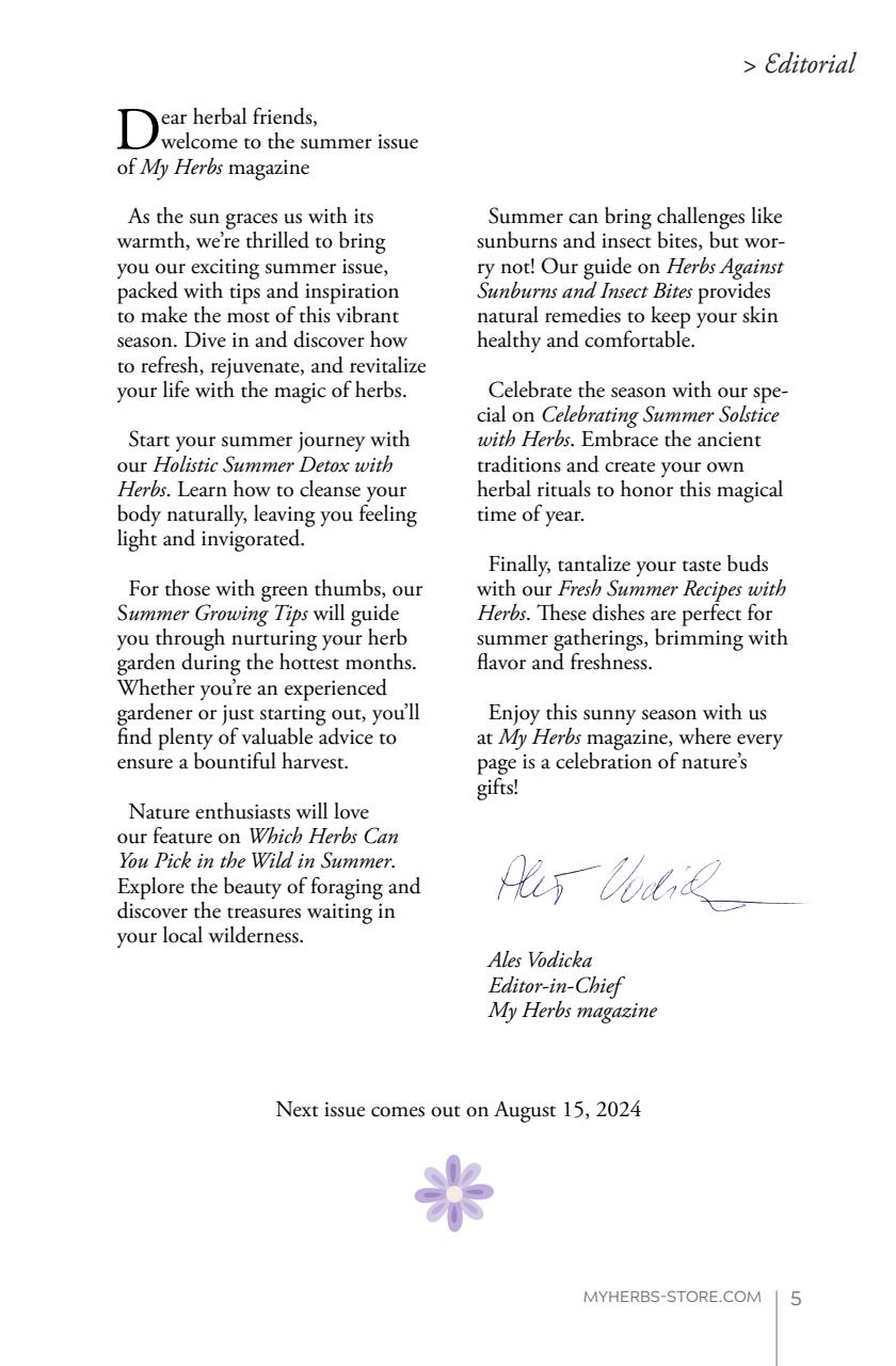 My Herbs Magazine Preview Pages