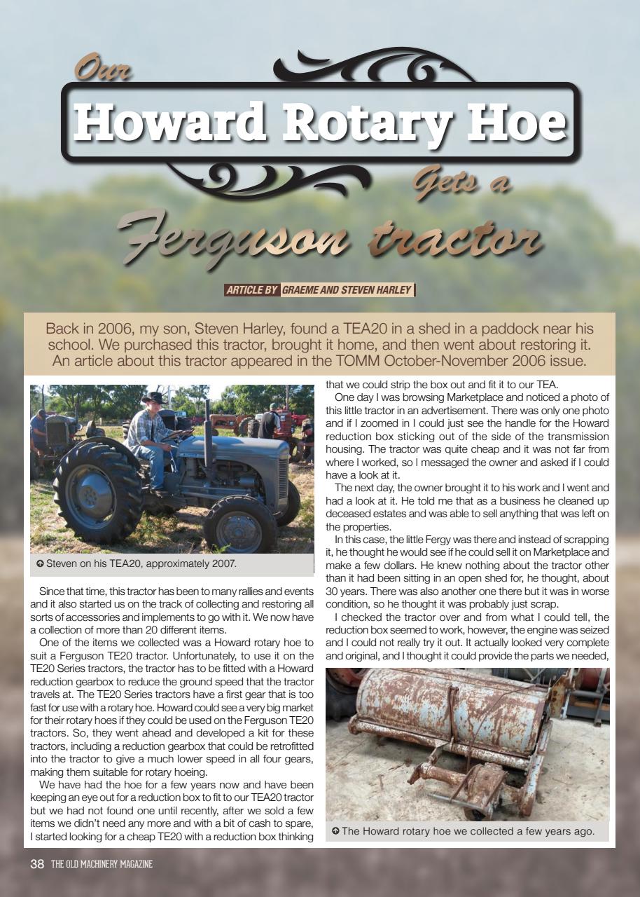 The Old Machinery Magazine Preview Pages