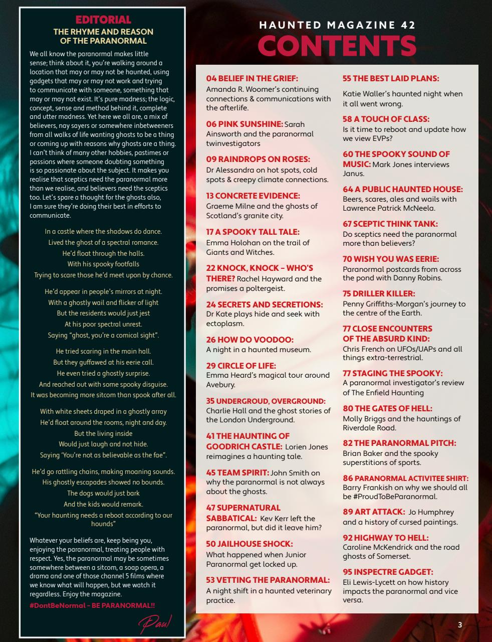 Haunted Magazine Preview Pages