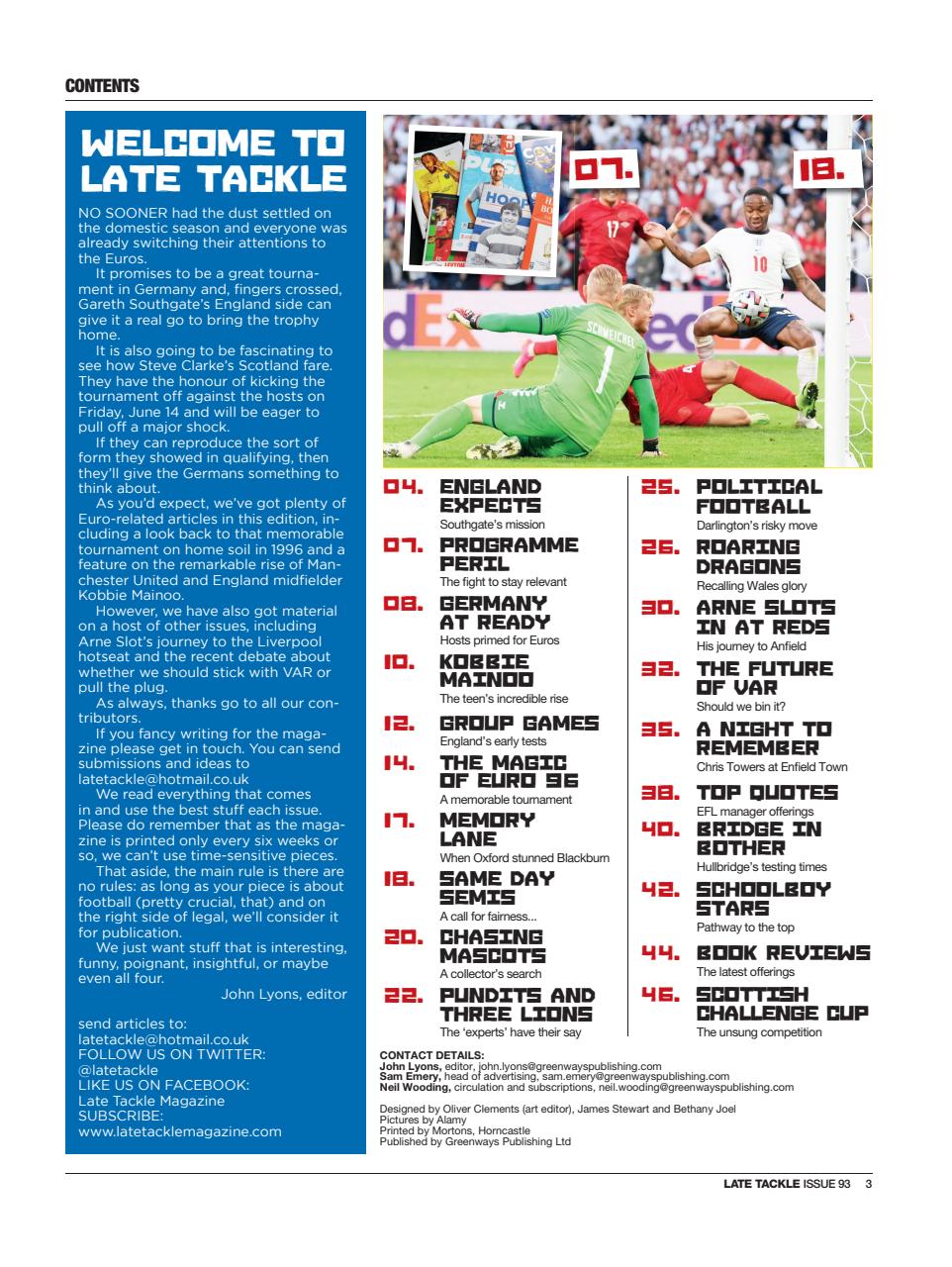 Late Tackle Football Magazine Preview Pages