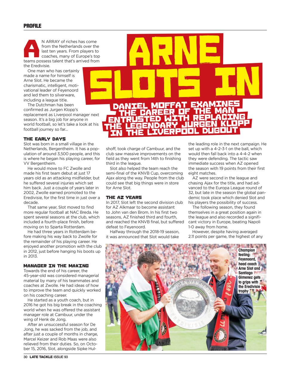 Late Tackle Football Magazine Preview Pages