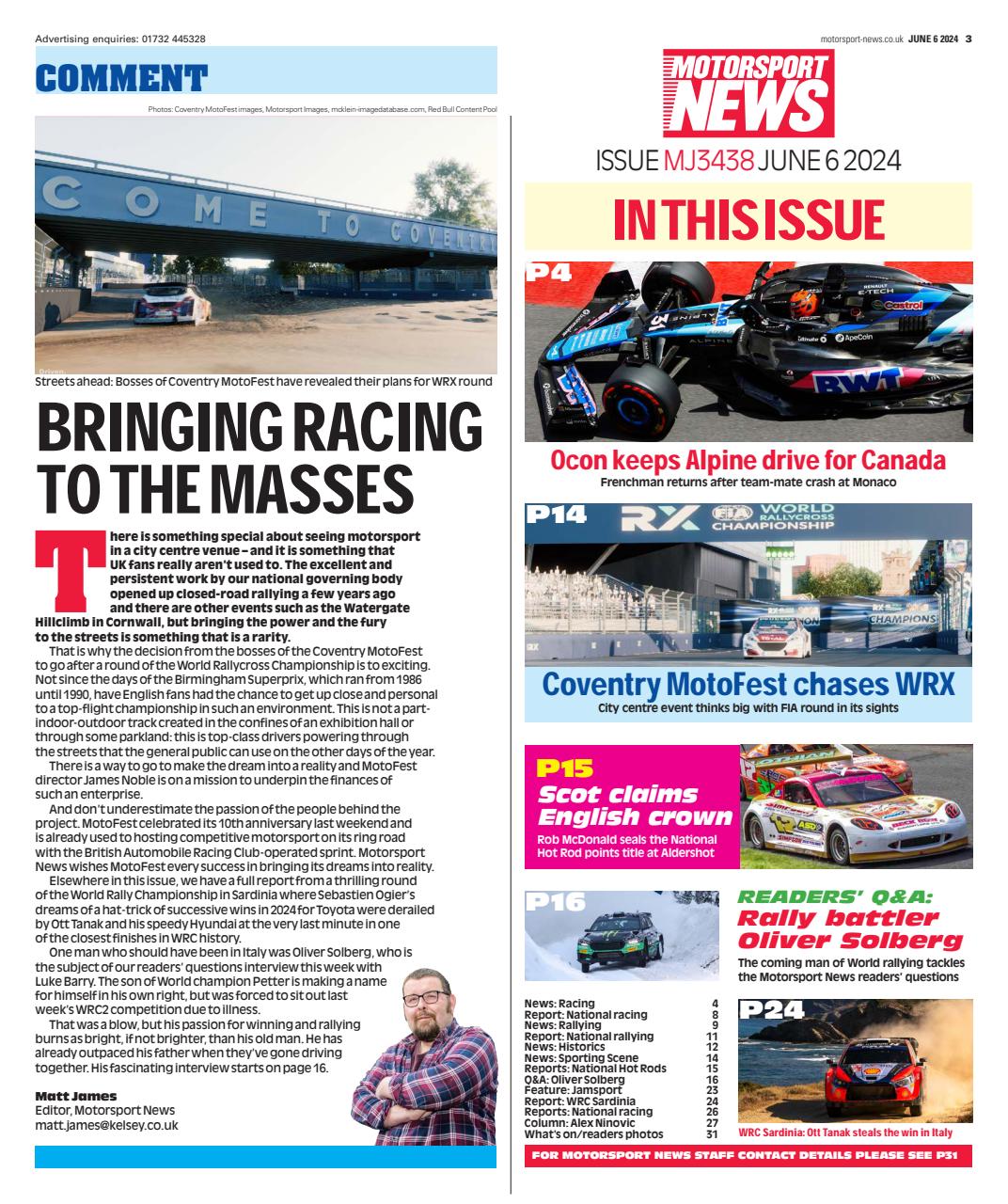 Motorsport News Preview Pages