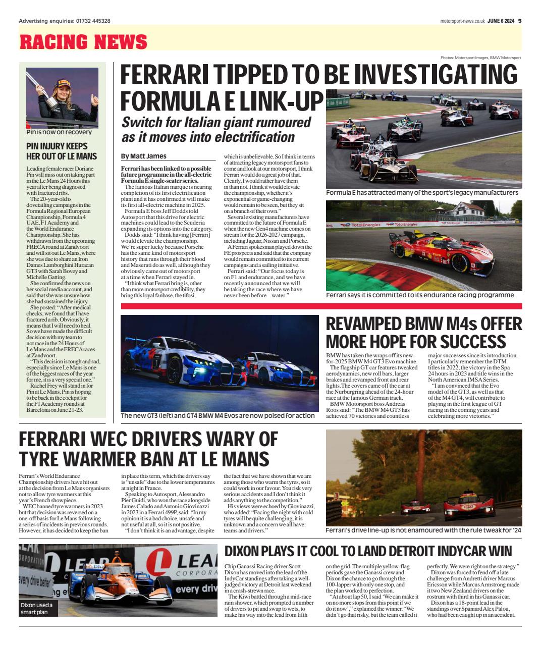 Motorsport News Preview Pages