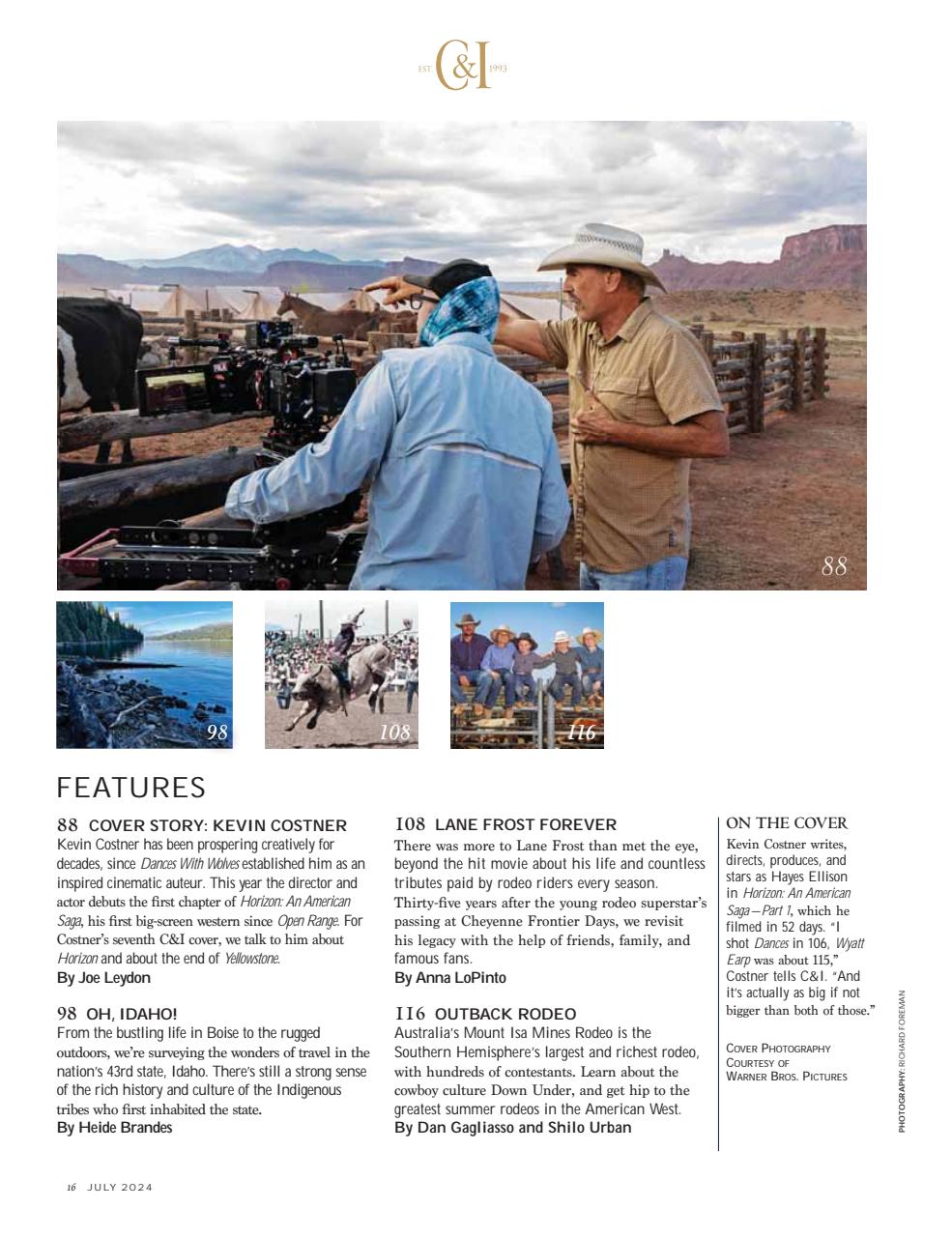 Cowboys and Indians Preview Pages