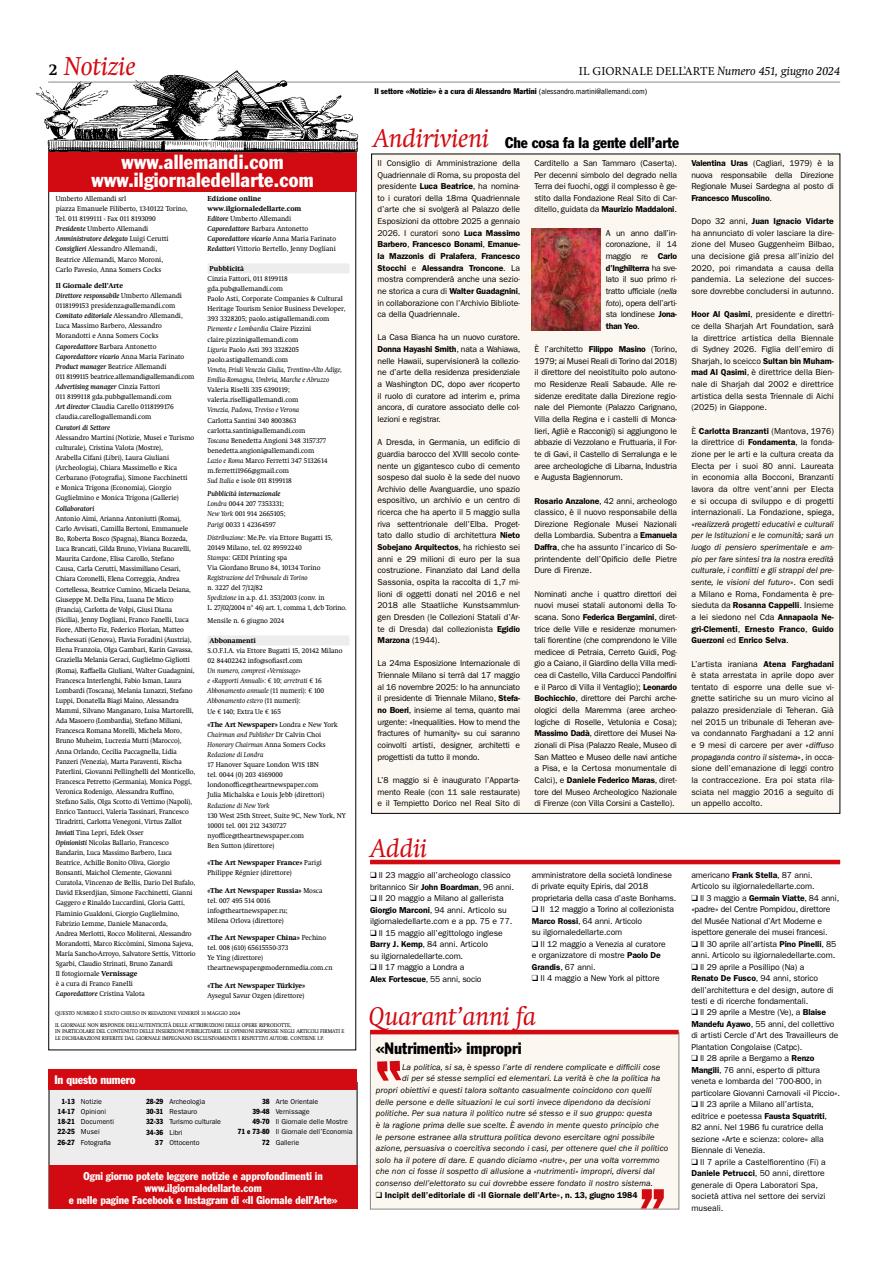 Il Giornale Dell’Arte Preview Pages