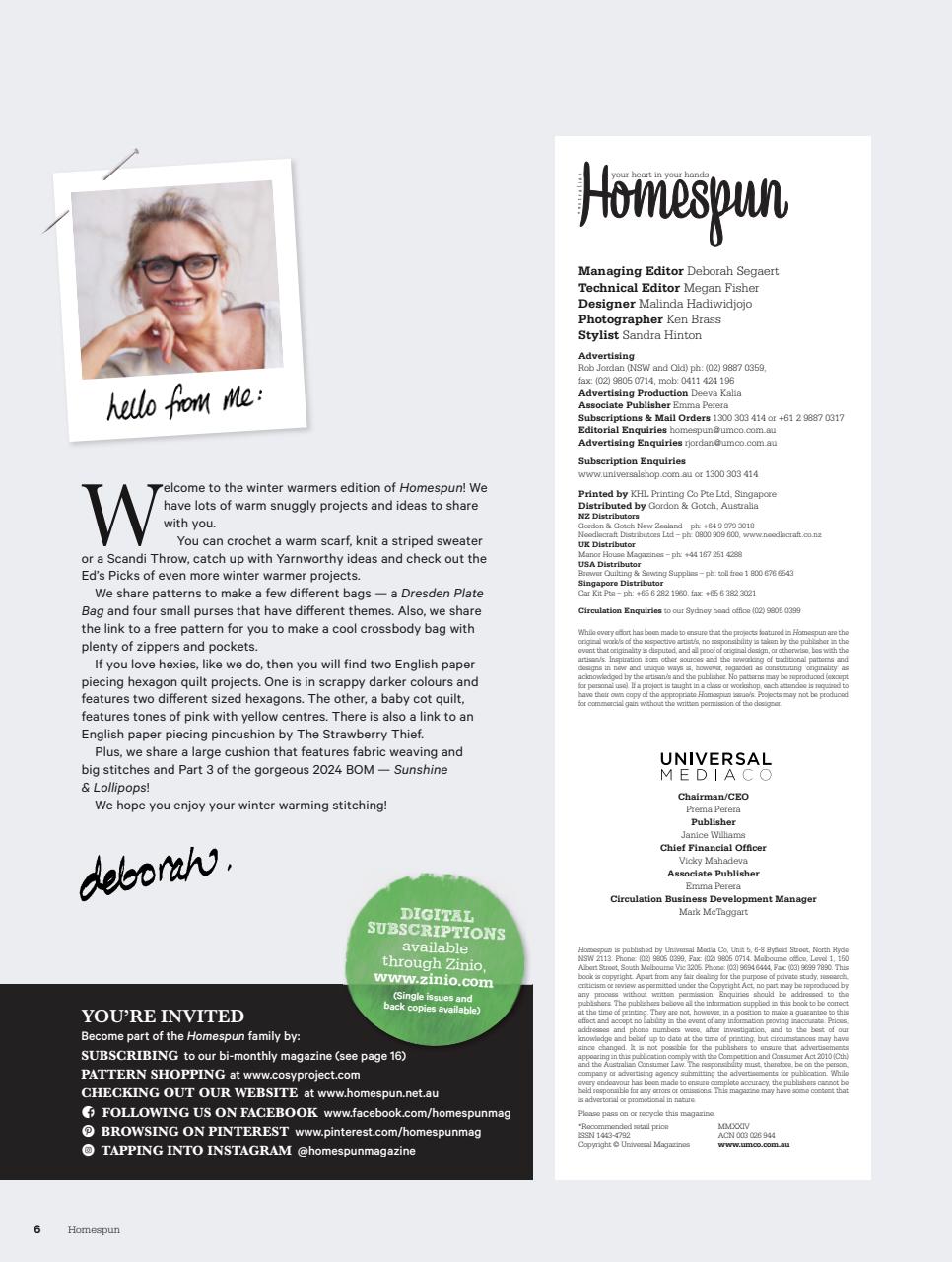 Homespun Preview Pages