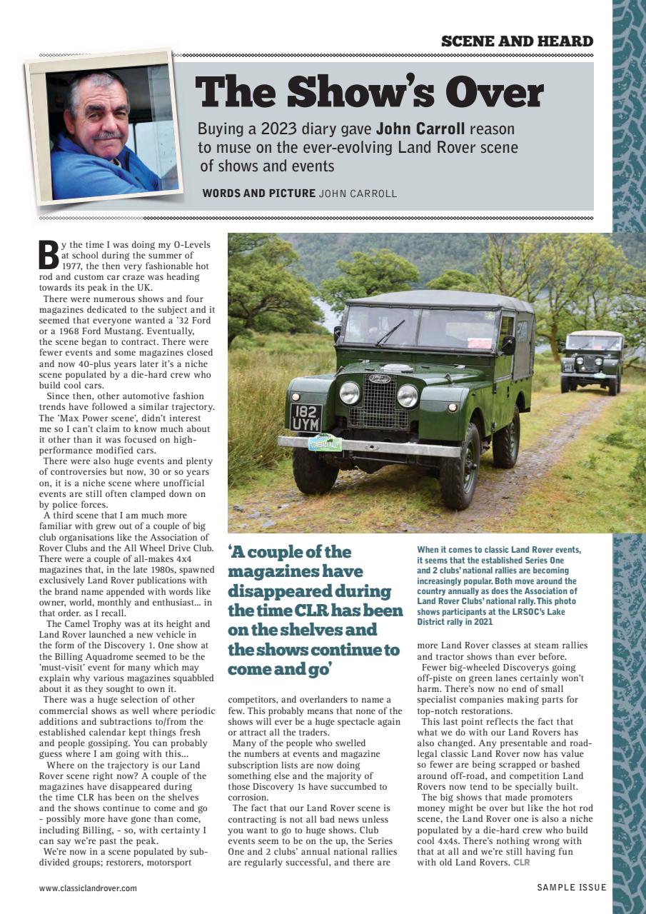 Classic Land Rover Magazine Preview Pages