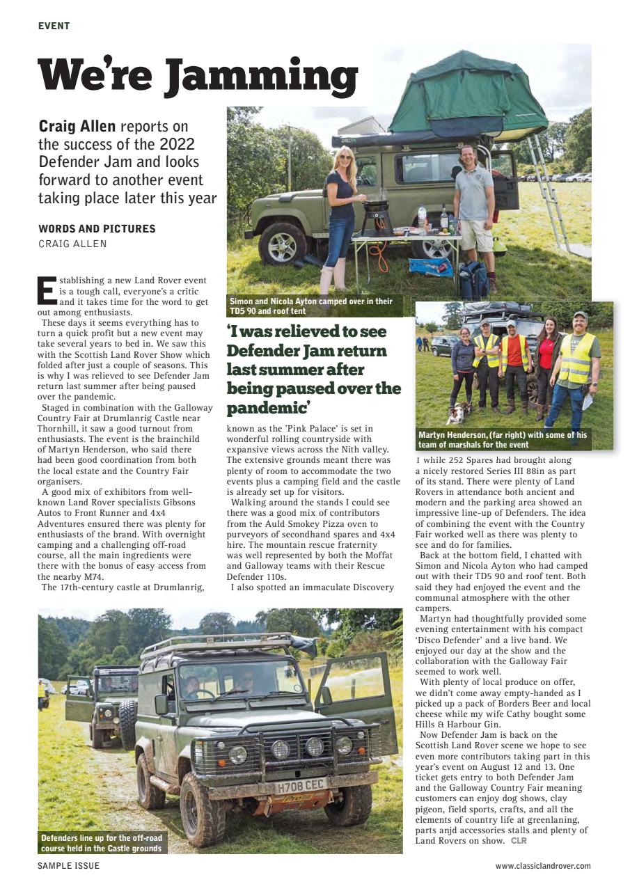Classic Land Rover Magazine Preview Pages