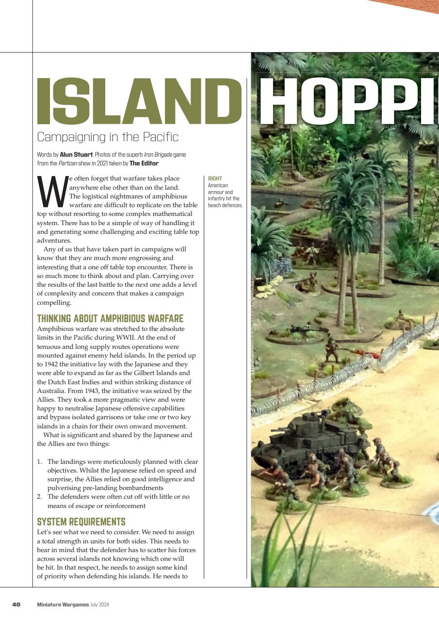 Miniature Wargames Preview Pages