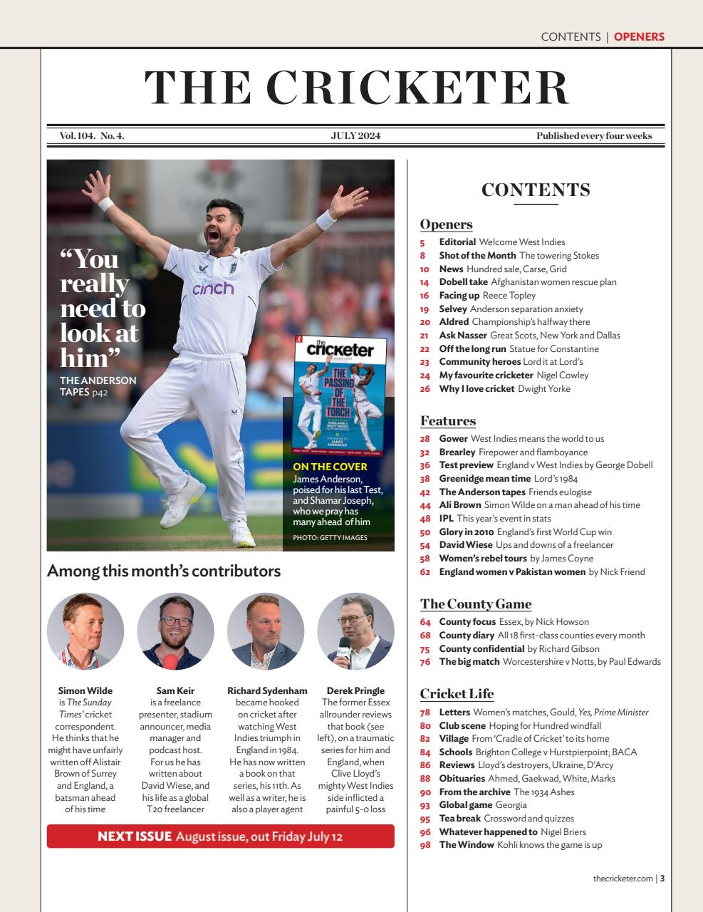 The Cricketer Magazine Preview Pages