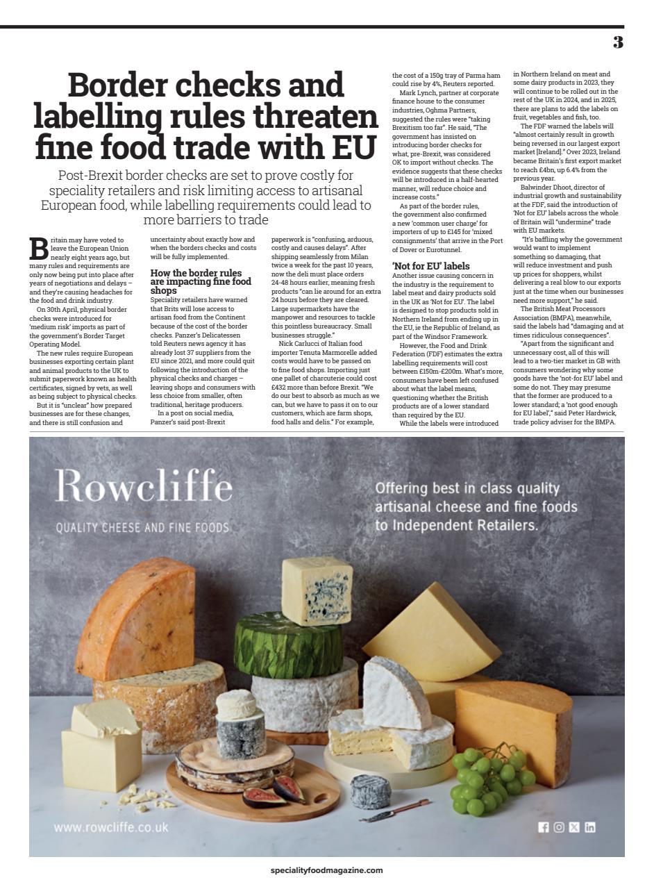 Speciality Food Preview Pages