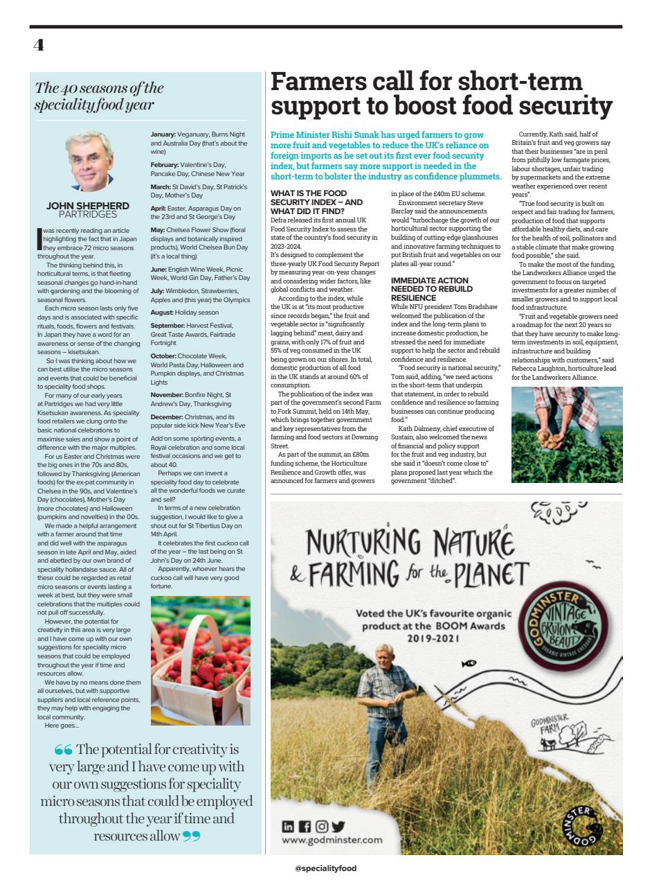 Speciality Food Preview Pages