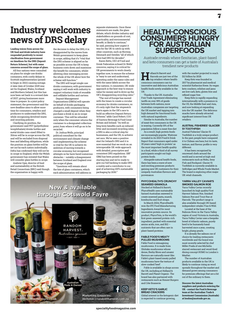 Speciality Food Preview Pages