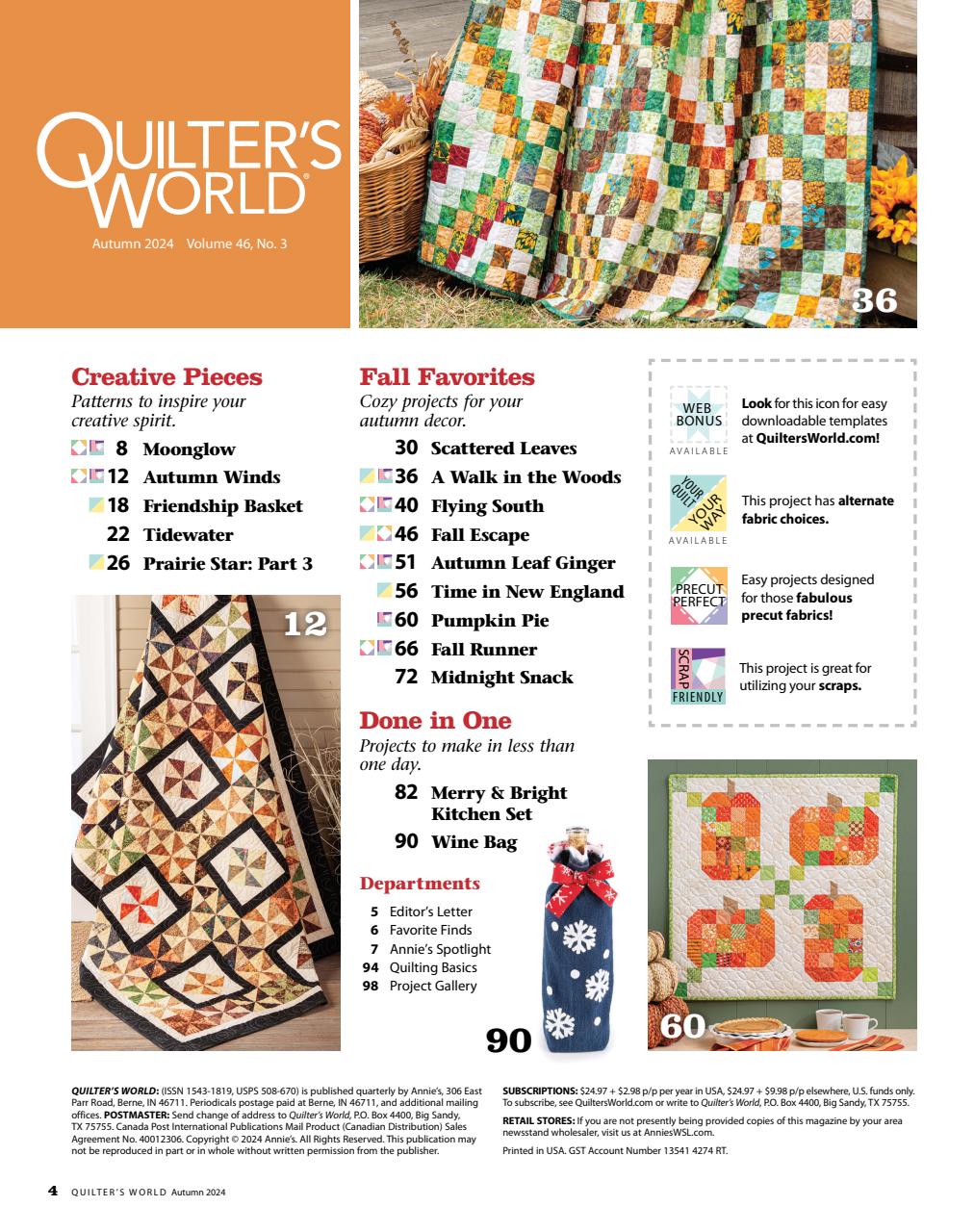 Quilter's World Preview Pages