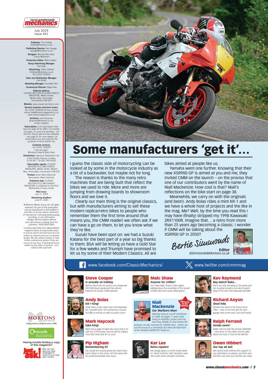 Classic Motorcycle Mechanics Preview Pages