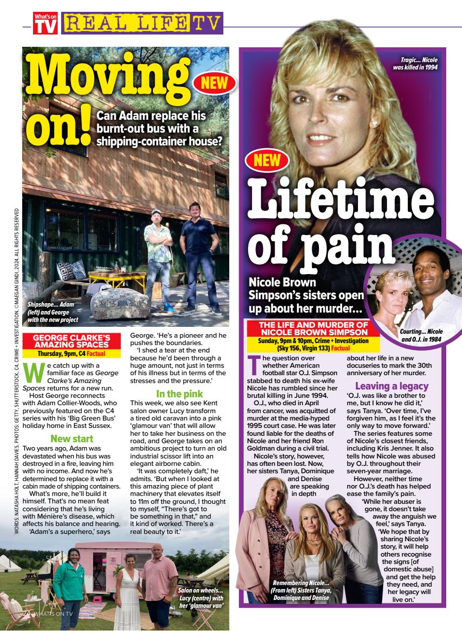 What's on TV Preview Pages