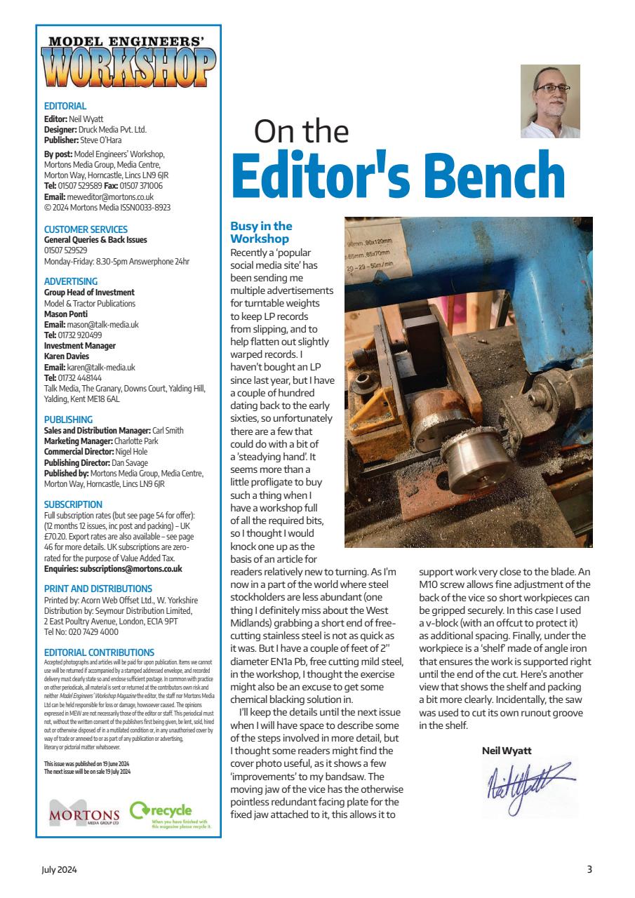 Model Engineer & Workshop Magazine Preview Pages