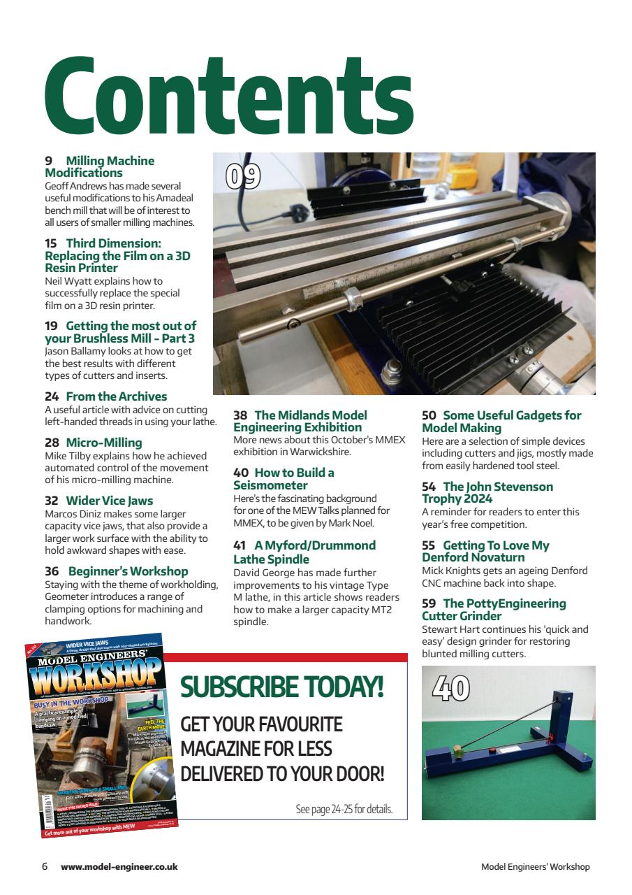 Model Engineer & Workshop Magazine Preview Pages