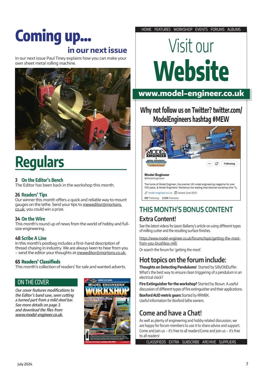 Model Engineer & Workshop Magazine Preview Pages