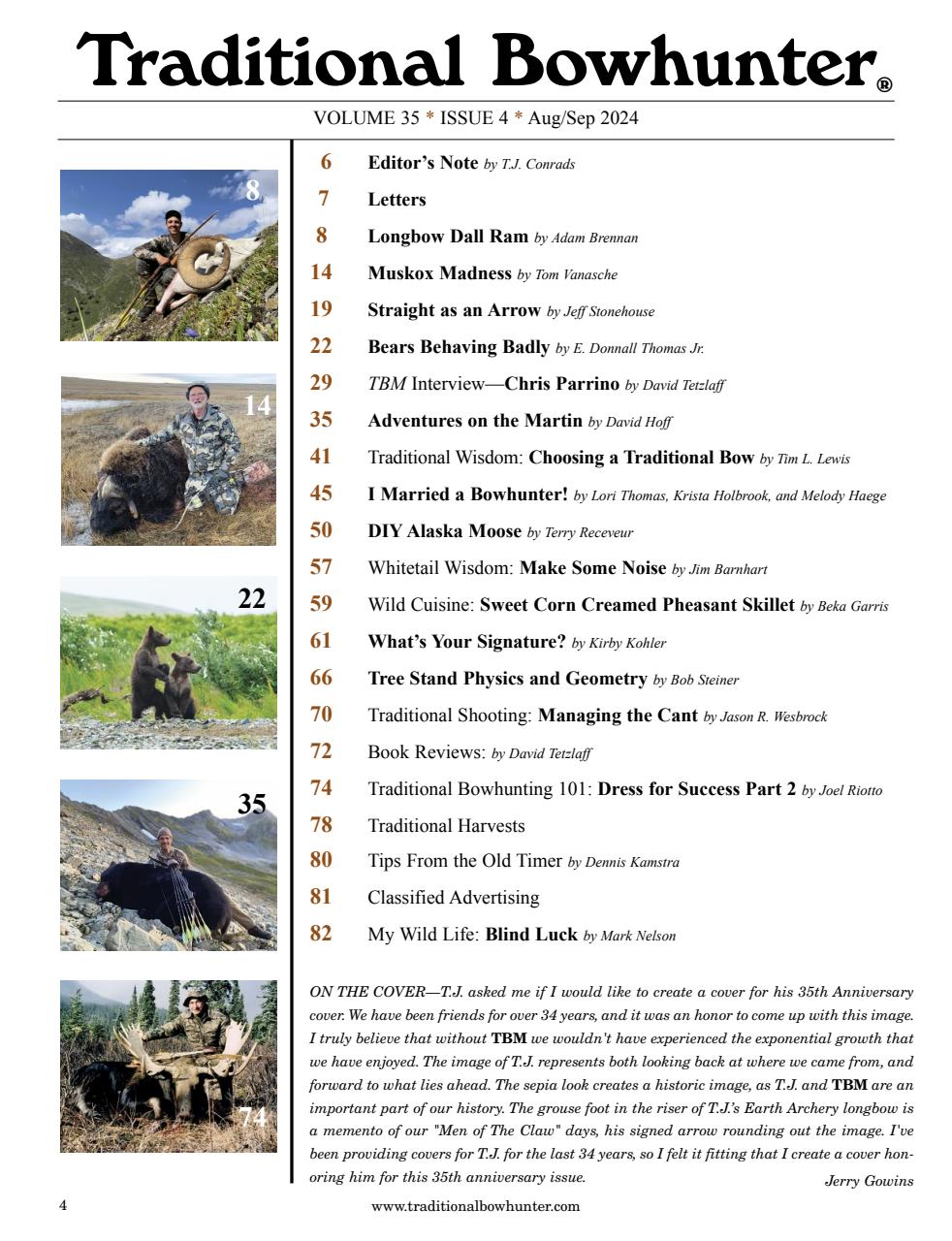 Traditional Bowhunter Magazine Preview Pages