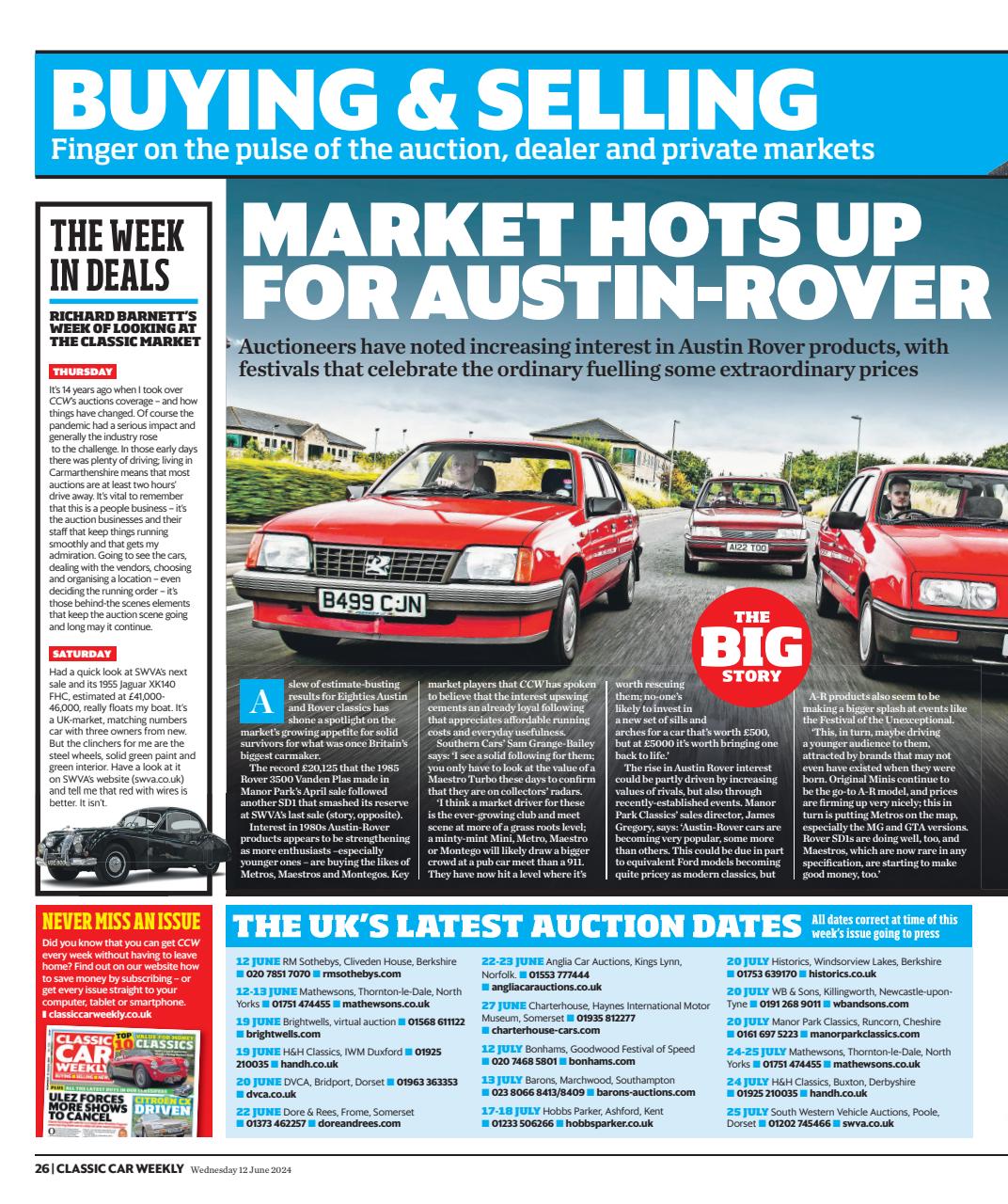 Classic Car Weekly Preview Pages