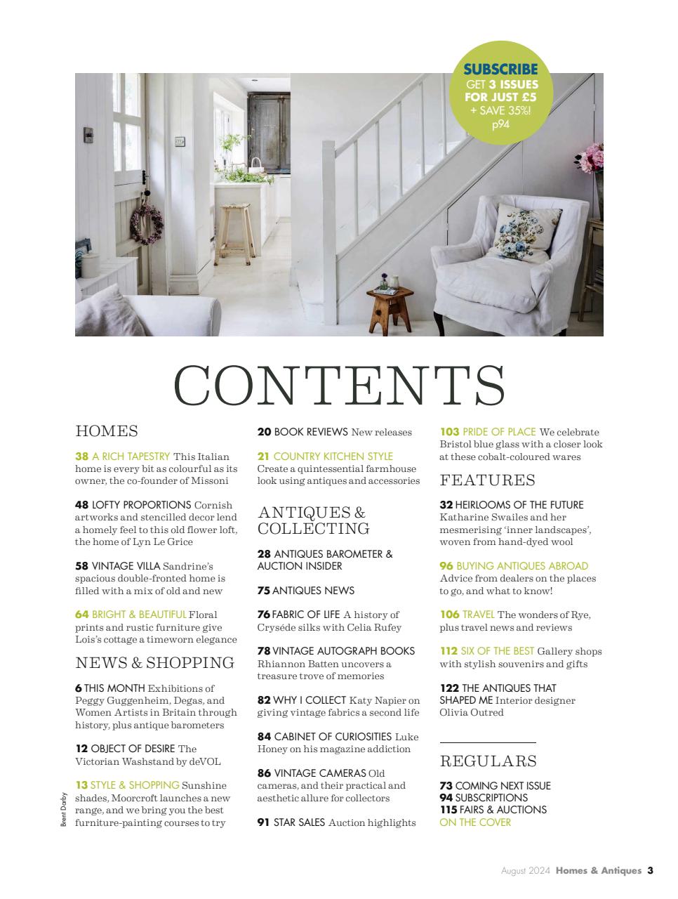 Homes & Antiques Magazine Preview Pages