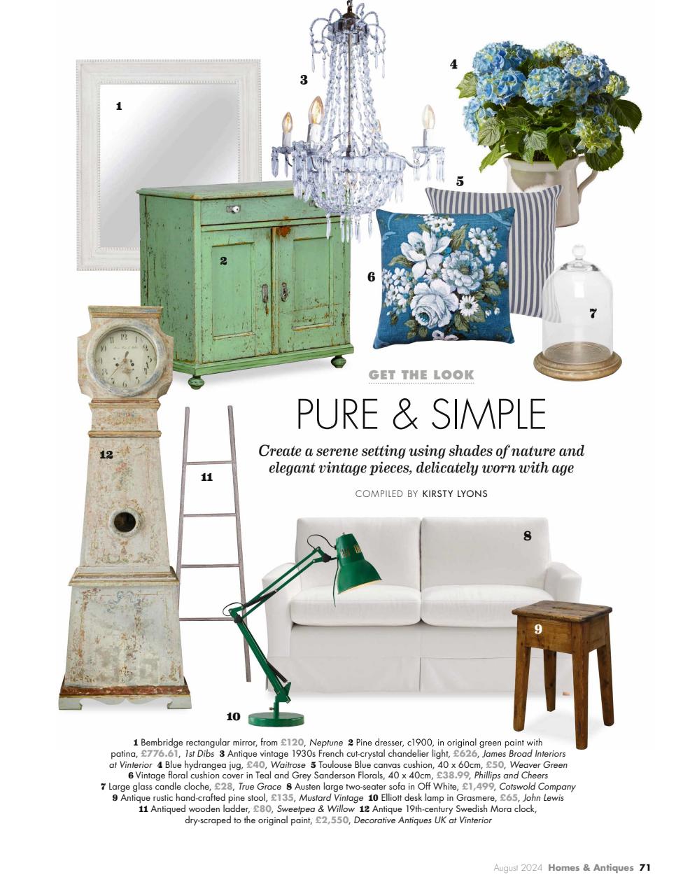 Homes & Antiques Magazine Preview Pages
