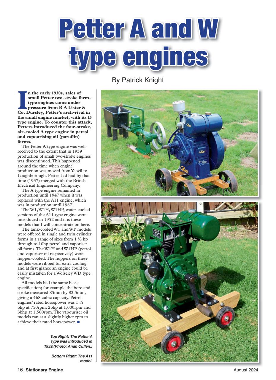 Stationary Engine Preview Pages