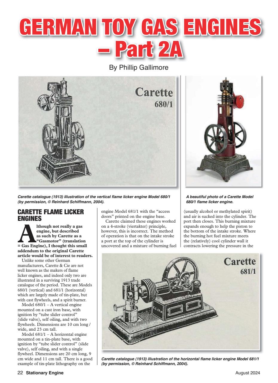 Stationary Engine Preview Pages
