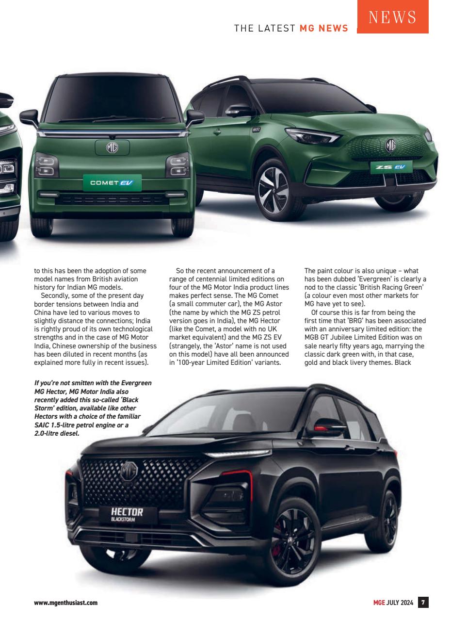 MG Enthusiast Preview Pages