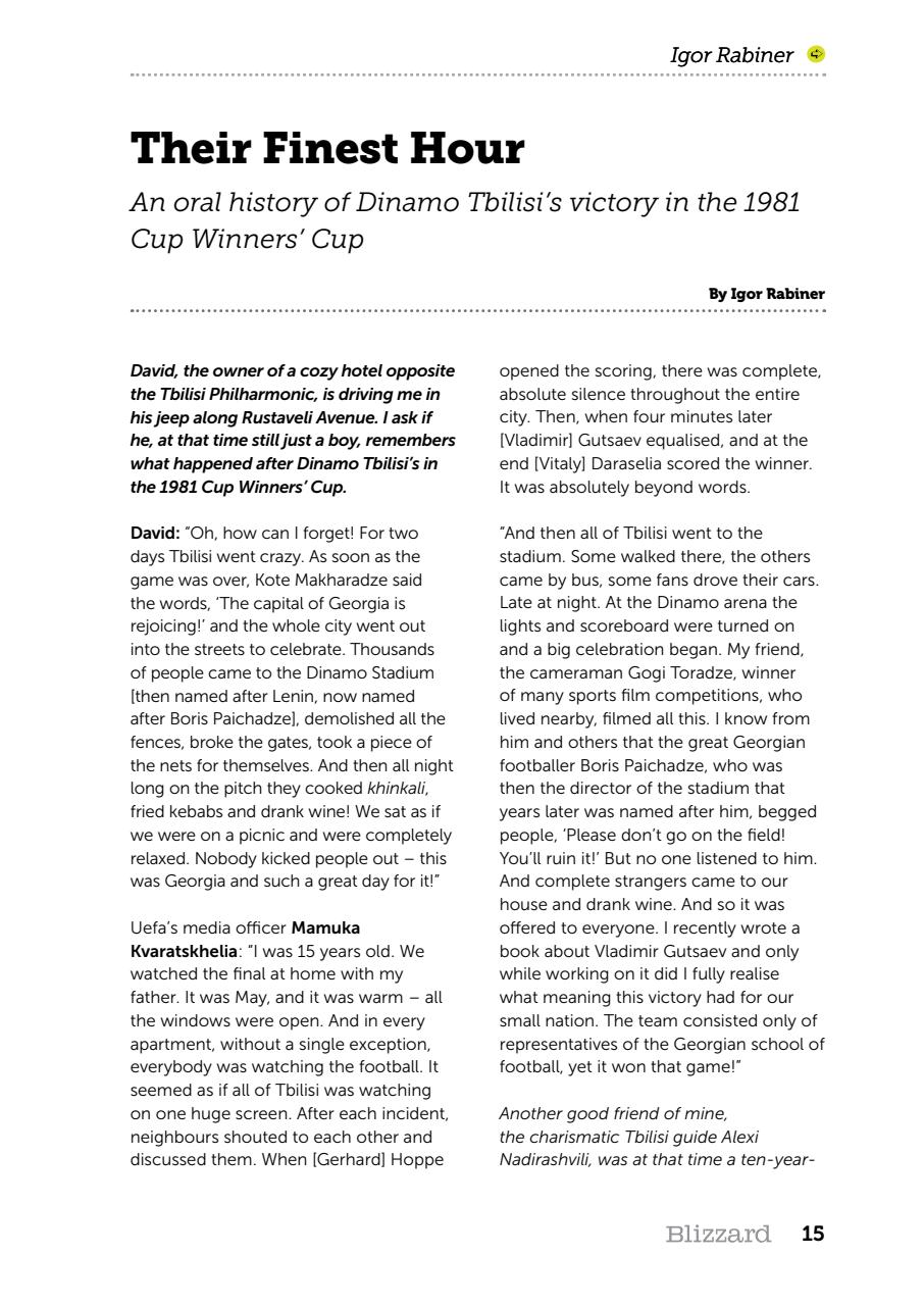 The Blizzard Preview Pages