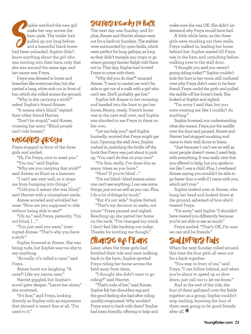 Young Rider Magazine Preview Pages