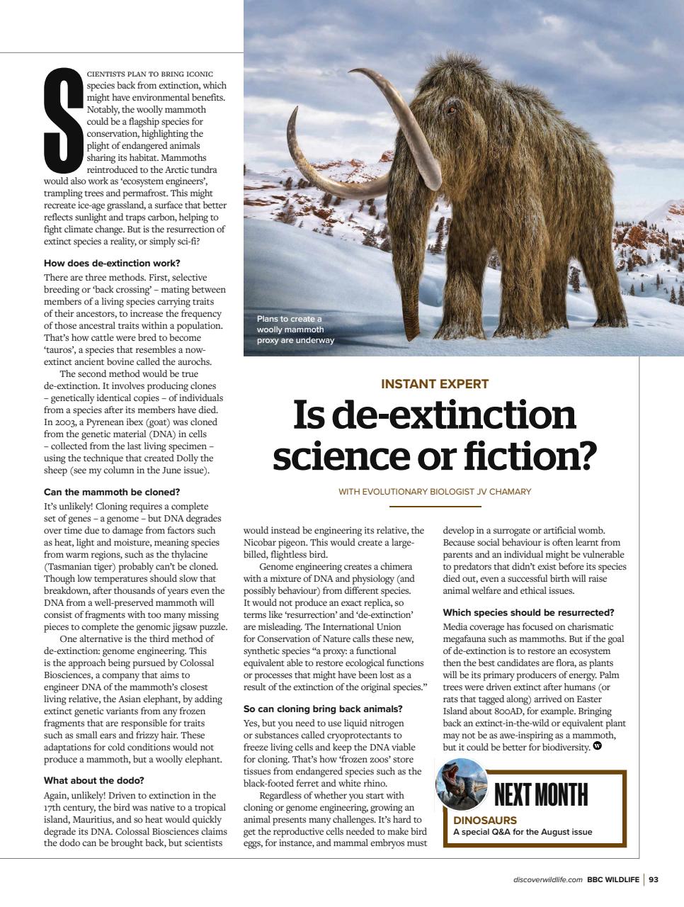 BBC Wildlife Magazine Preview Pages