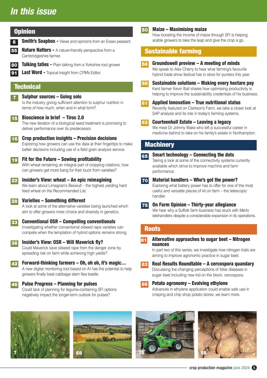 Crop Production Magazine Preview Pages