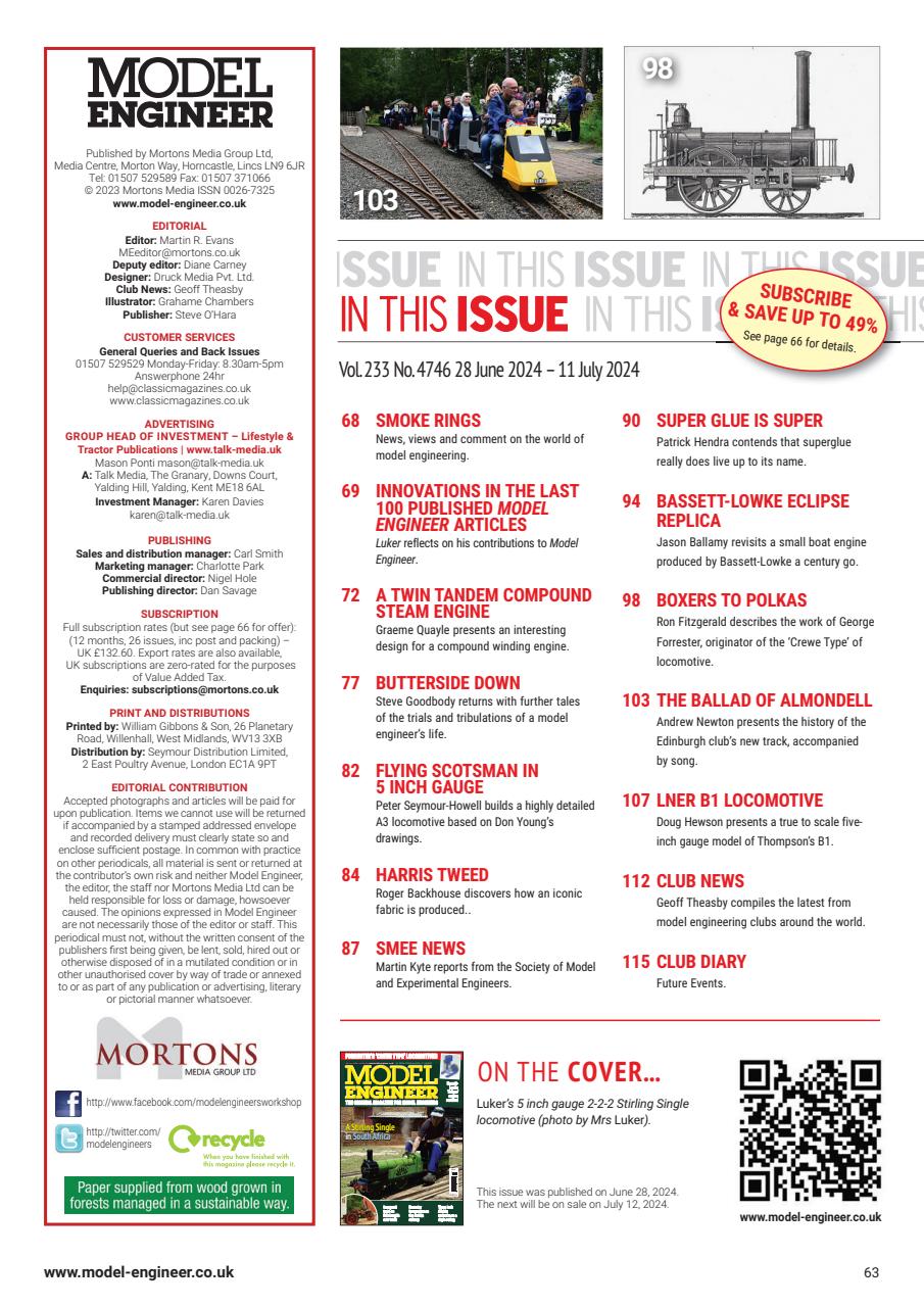 Model Engineer Preview Pages