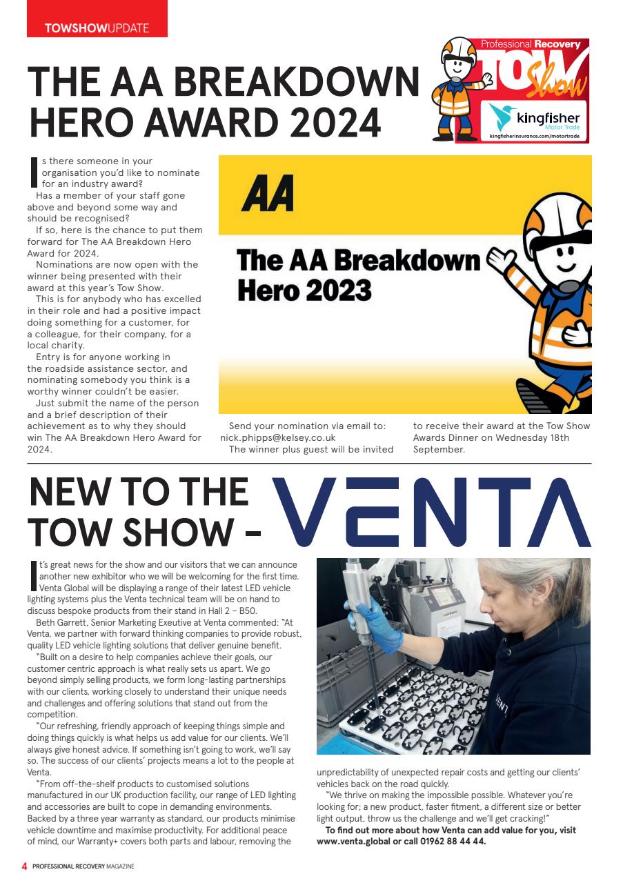 Professional Recovery Magazine Preview Pages