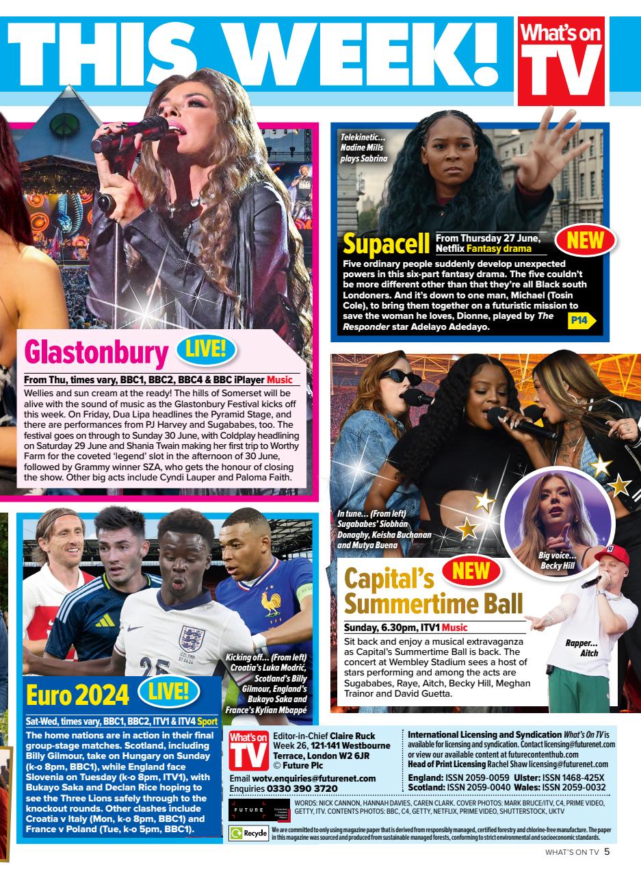 What's on TV Preview Pages