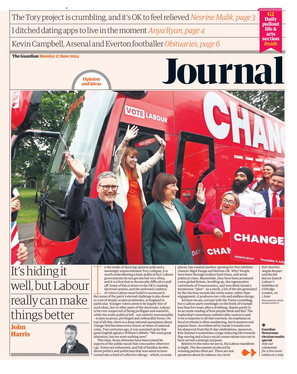 The Guardian Newspaper Preview Pages