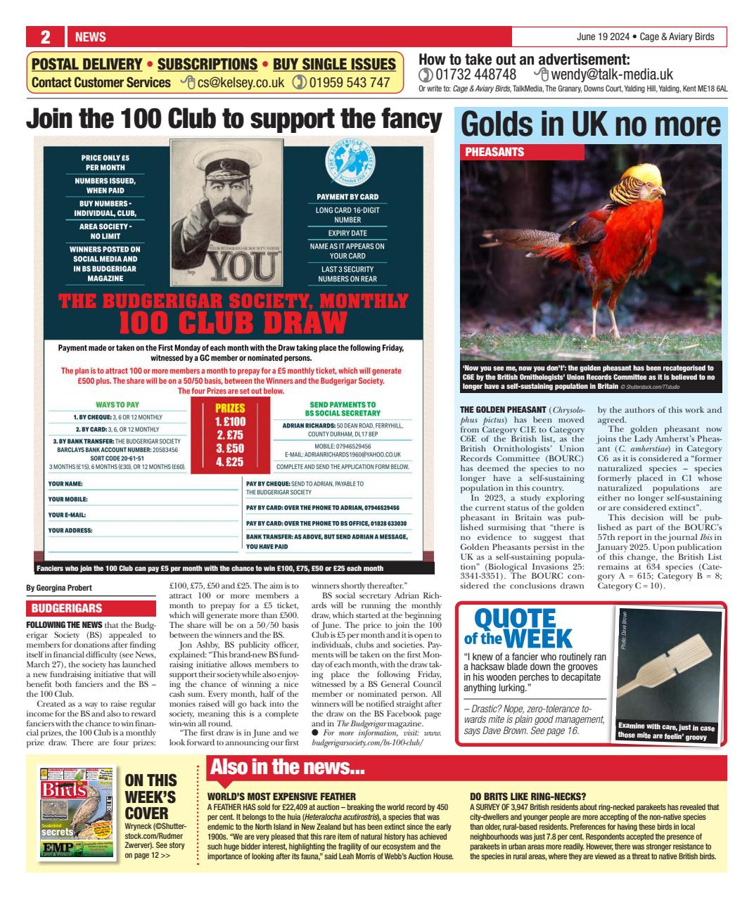 Cage & Aviary Birds Preview Pages